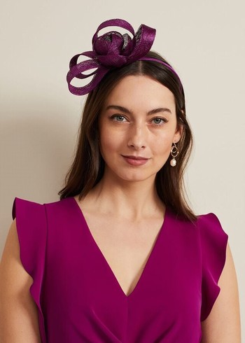 Phase Eight Flower Hats Purple Australia | SY3047128